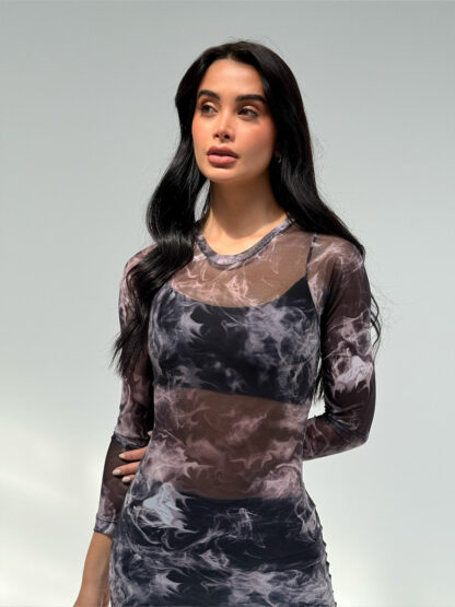 VESTIDO MALLA CORTO - Imagen 4